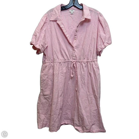 Dress Casual Short By J. Crew In Pink & White, Size: 2x