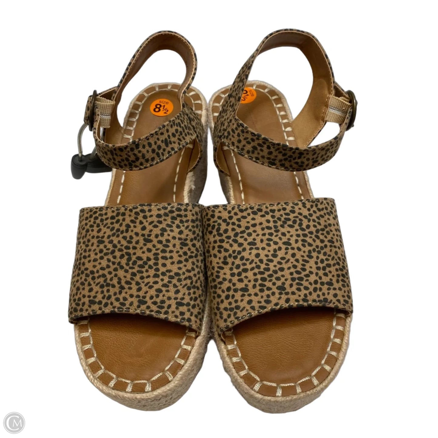 Sandals Heels Wedge By Universal Thread In Brown, Size: 8.5
