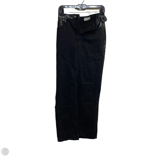 Jeans Straight By Abercrombie And Fitch In Black Denim, Size: 4