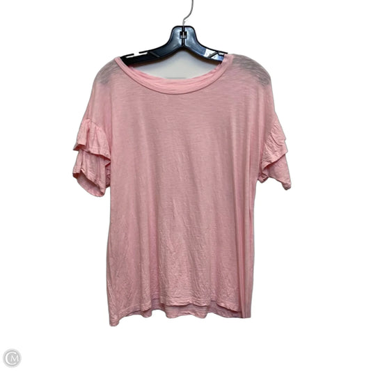 Top Short Sleeve By Crown And Ivy In Pink, Size: L