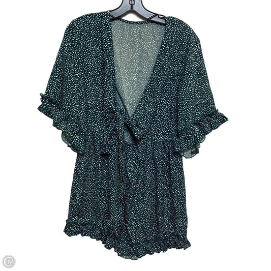 Romper By Cupshe In Green & White, Size: Xl