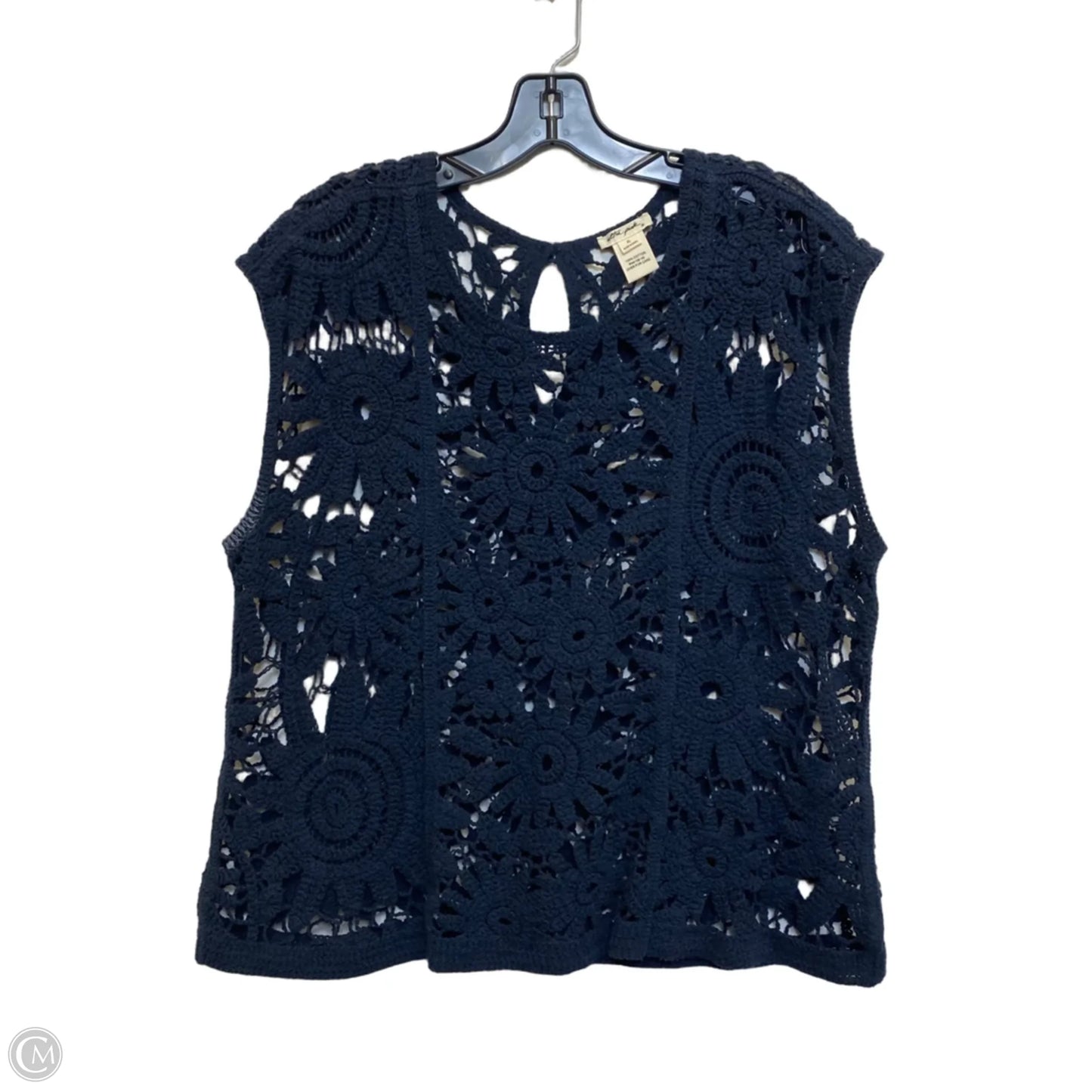 Top Sleeveless By Ultra Pink In Navy, Size: Xl