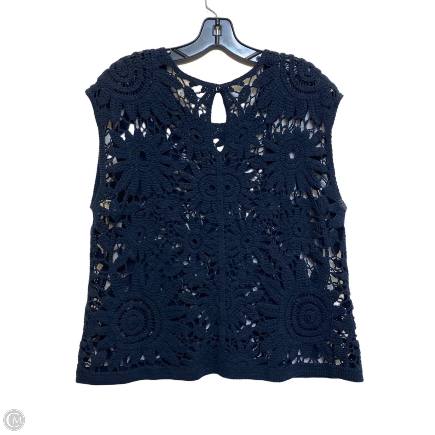 Top Sleeveless By Ultra Pink In Navy, Size: Xl