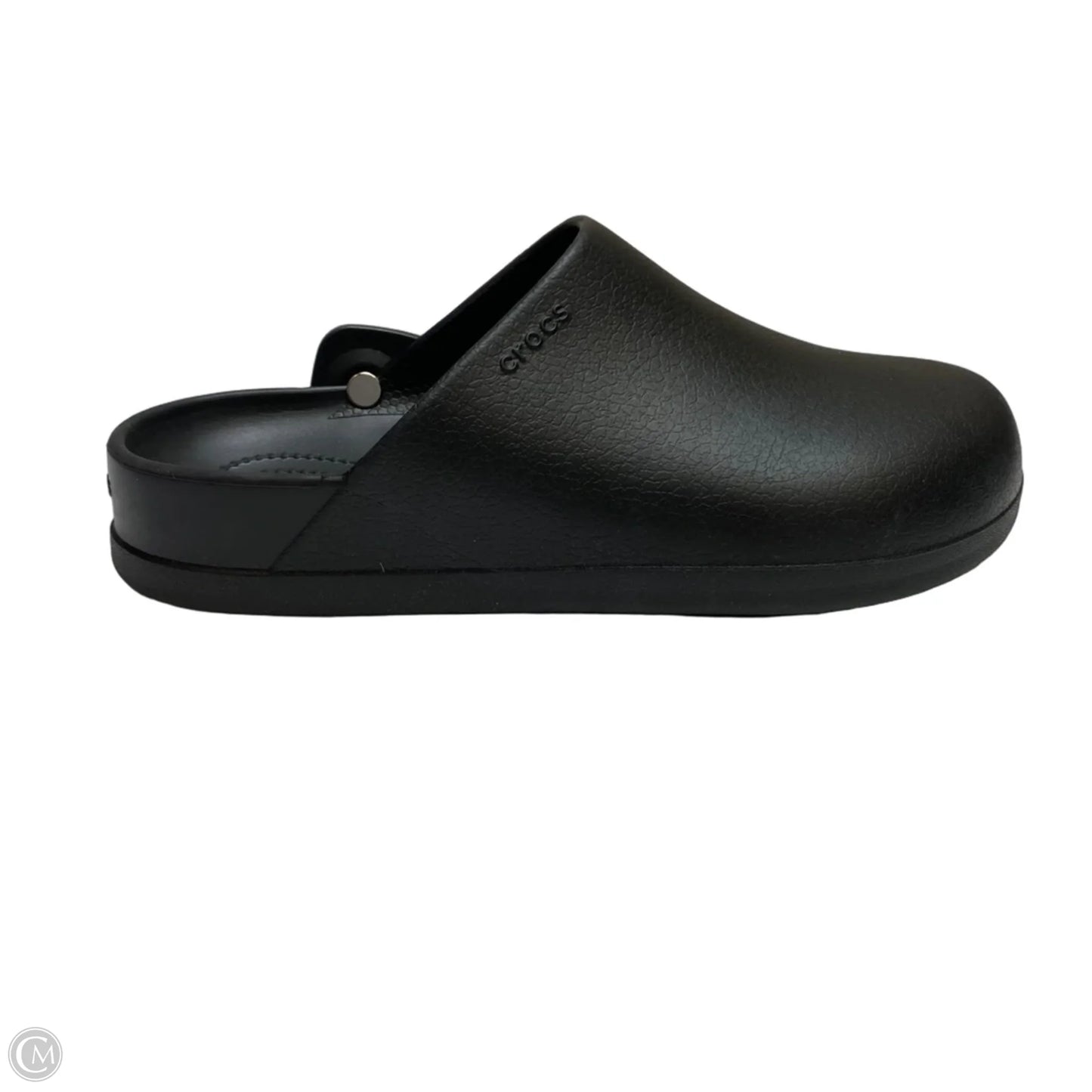 Shoes Flats By Crocs In Black, Size: 10
