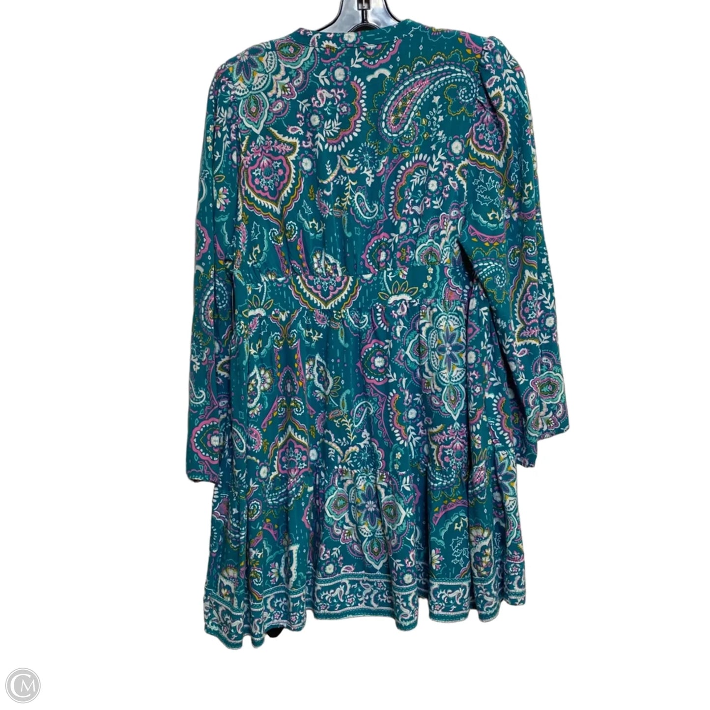 Dress Casual Short By Crown And Ivy In Green & Pink, Size: M
