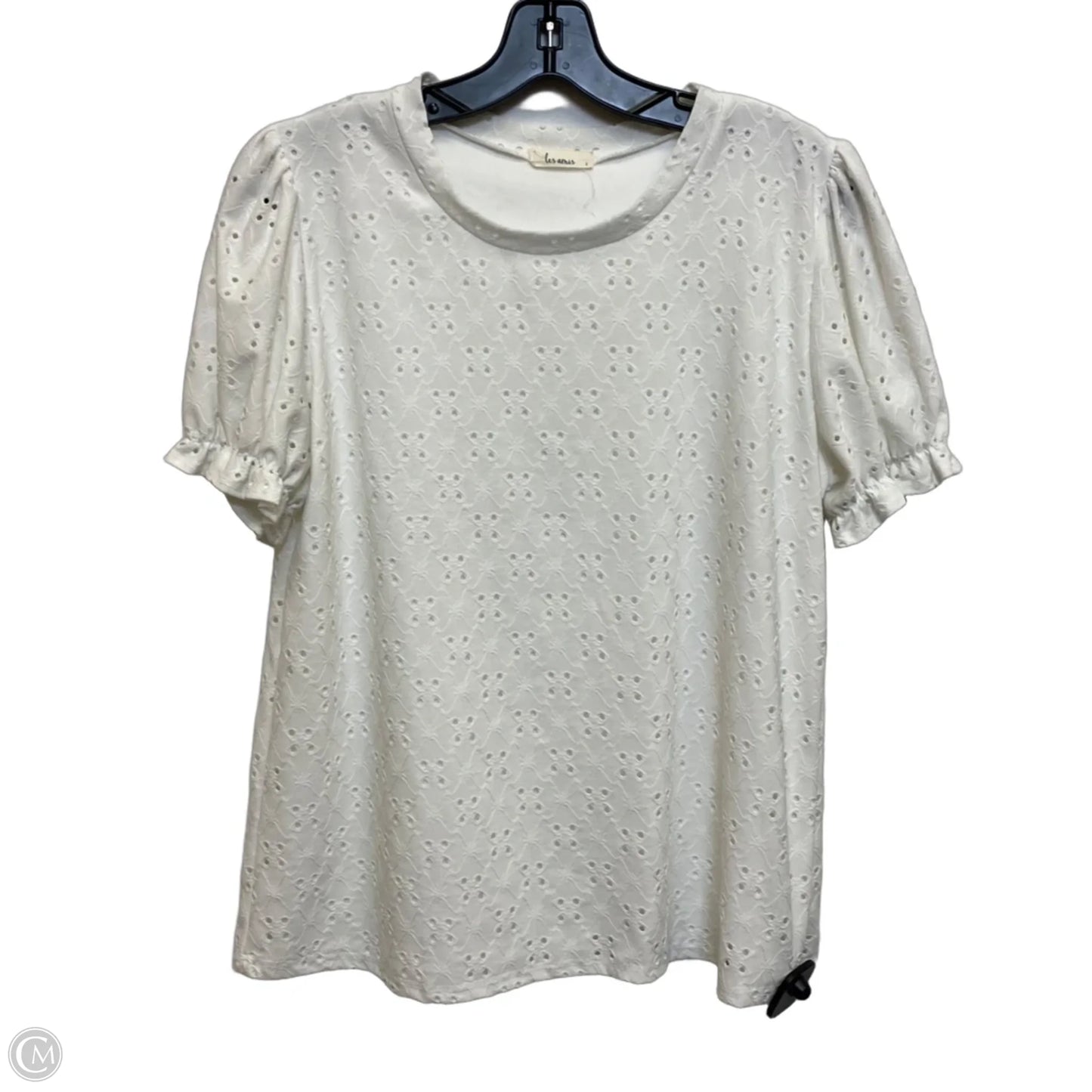 Top Short Sleeve By Les Amis In White, Size: L