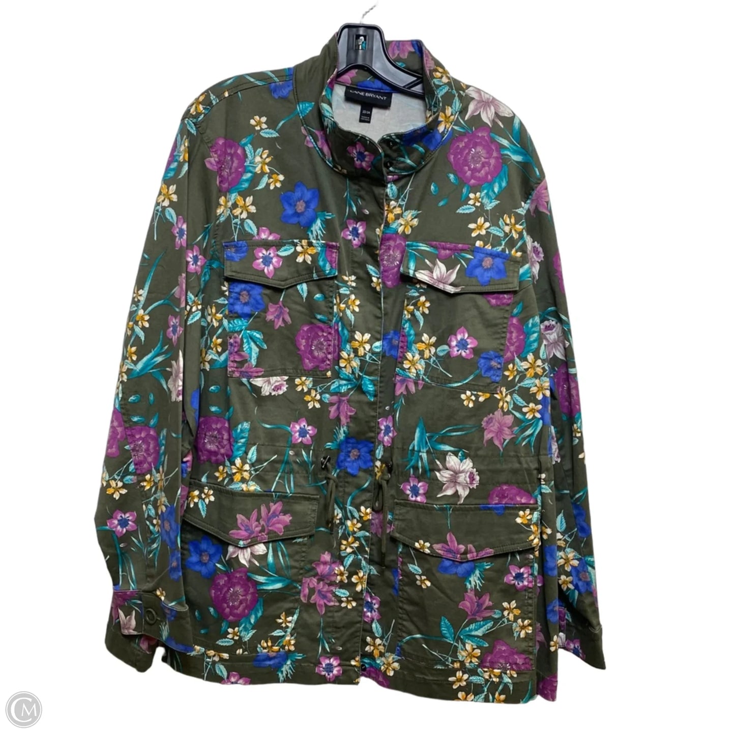 Jacket Utility By Lane Bryant In Green, Size: 3x