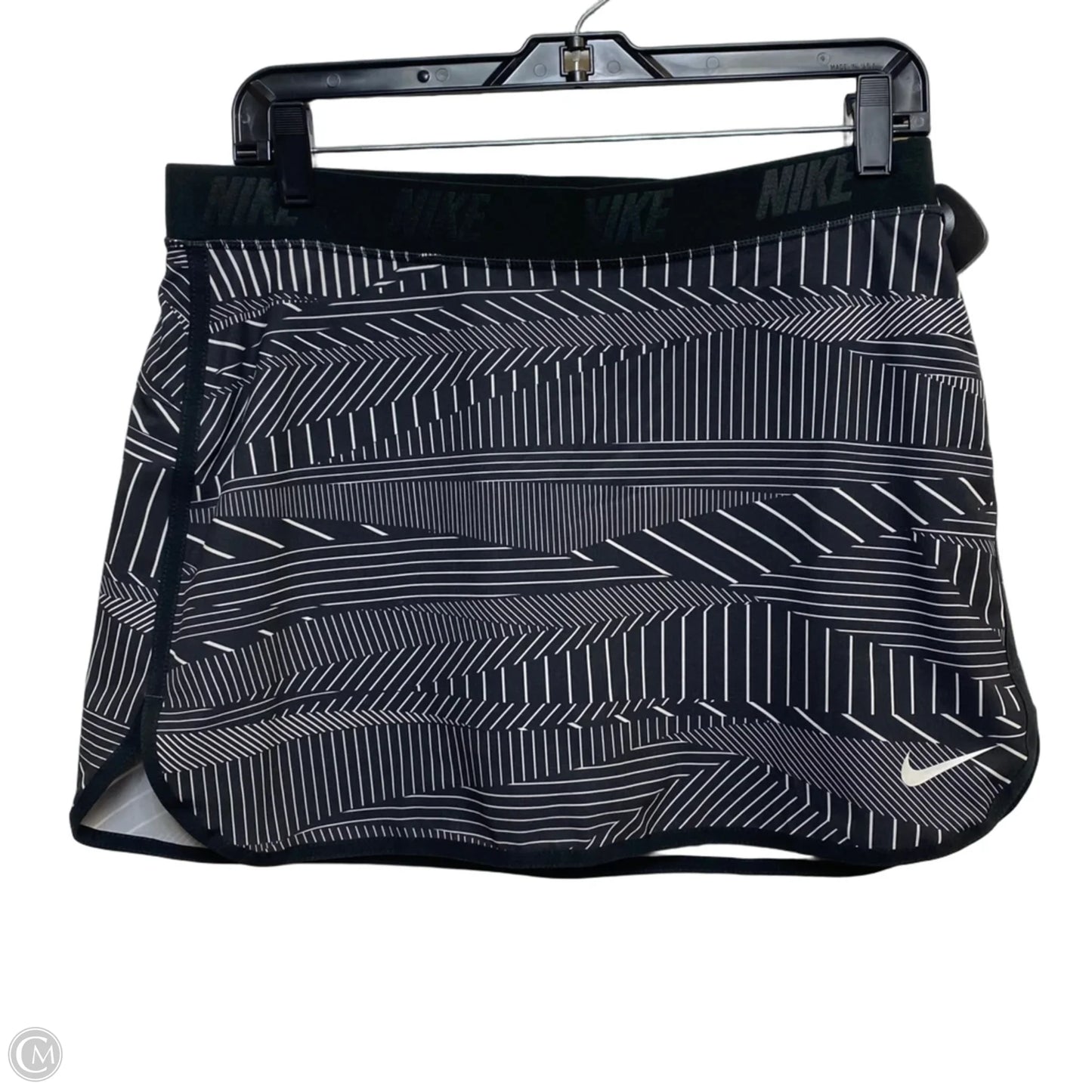 Athletic Skort By Nike Apparel In Black & White, Size: M