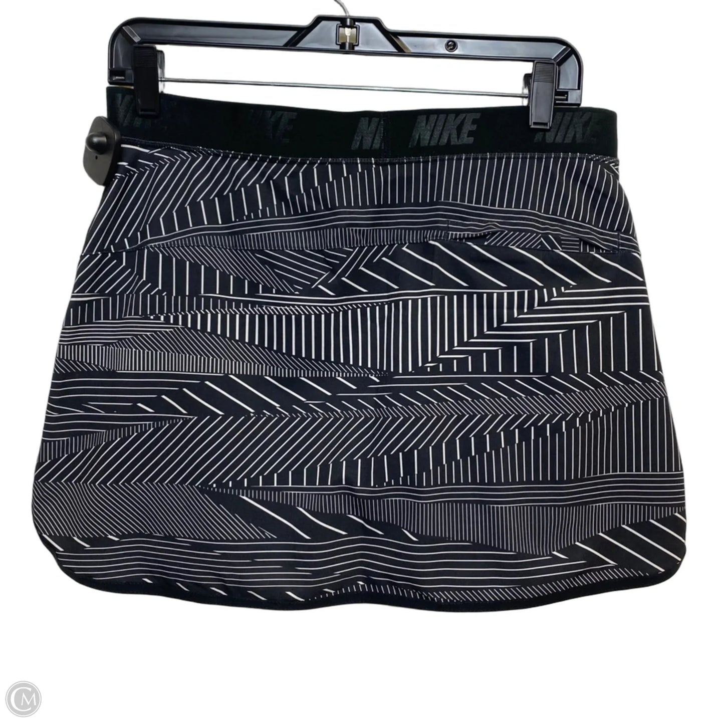 Athletic Skort By Nike Apparel In Black & White, Size: M