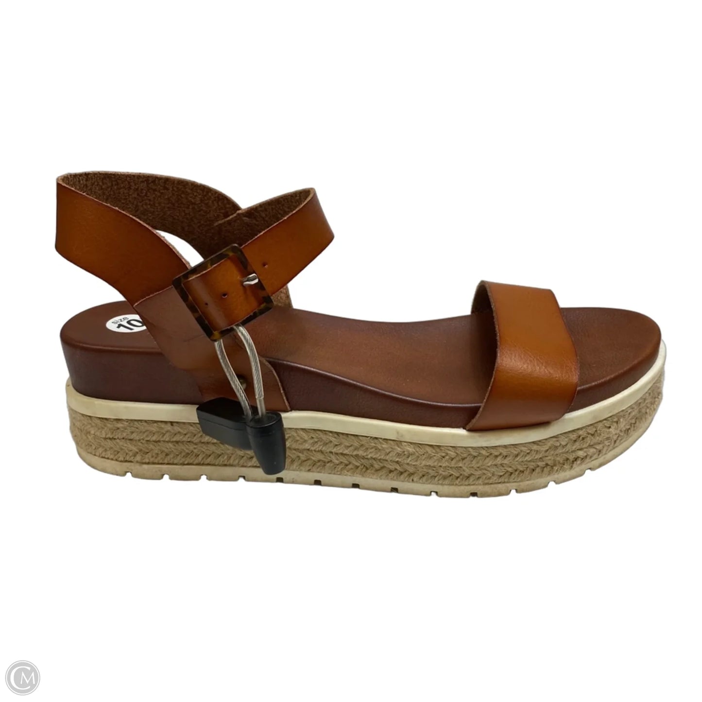 Sandals Heels Platform By Mia In Brown, Size: 10