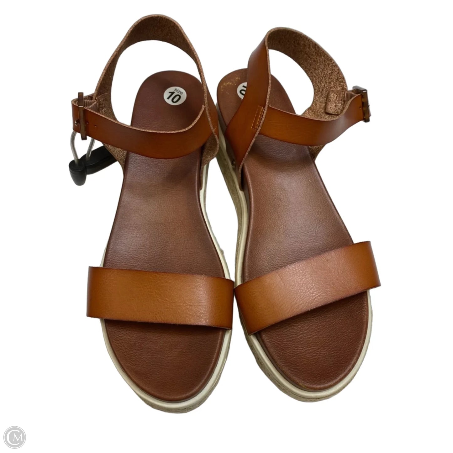 Sandals Heels Platform By Mia In Brown, Size: 10