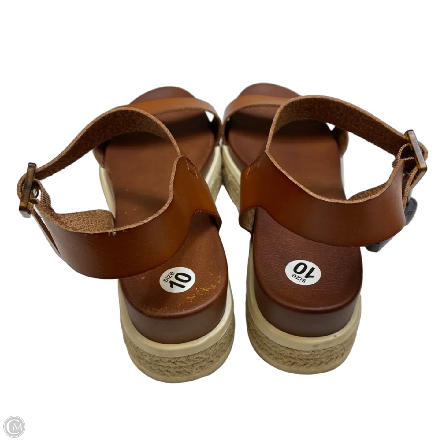 Sandals Heels Platform By Mia In Brown, Size: 10