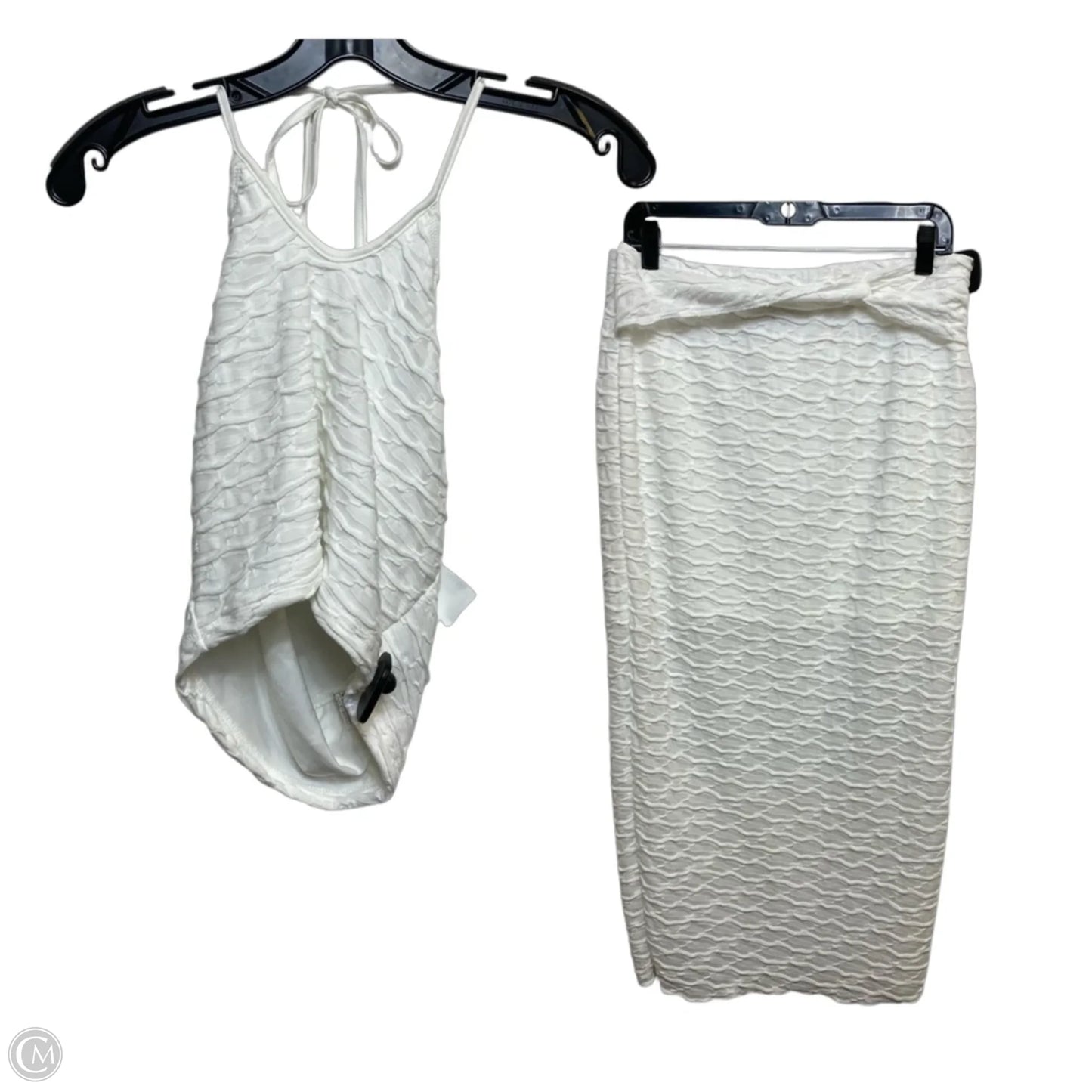 Skirt Set 2pc By Cmf In White, Size: L