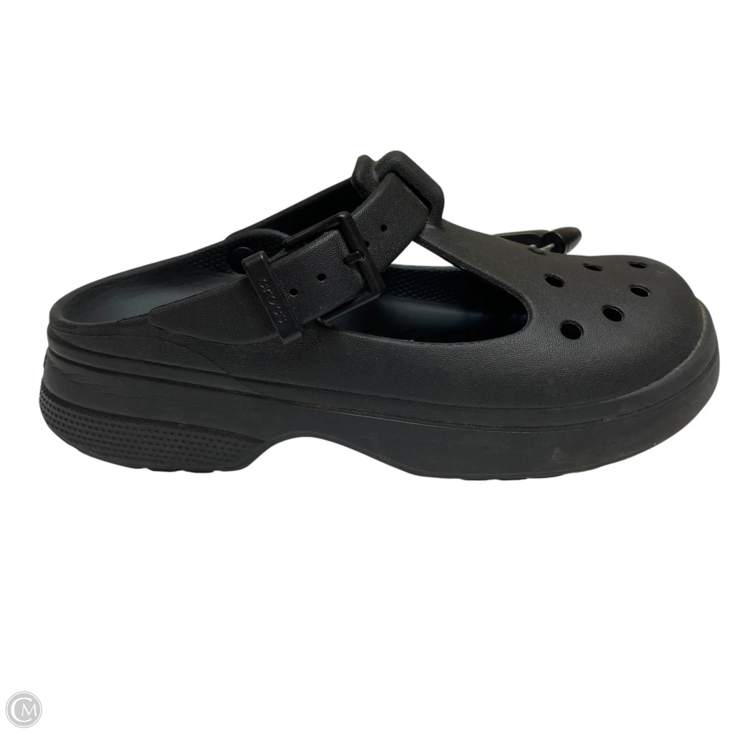 Shoes Flats By Crocs In Black, Size: 7