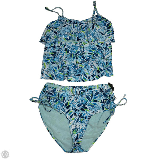 Swimsuit 2pc By Stella Parker In Blue & Green, Size: Xl