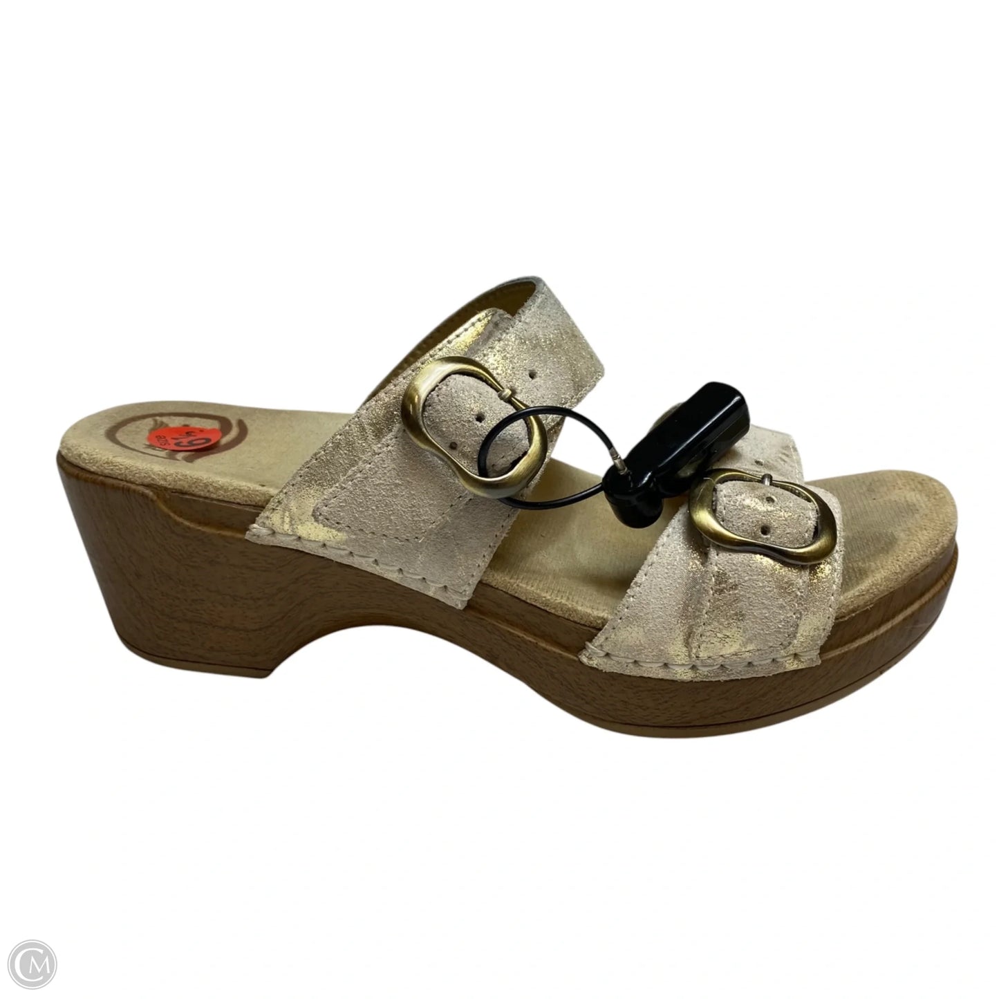Sandals Heels Wedge By Dansko In Cream, Size: 6.5