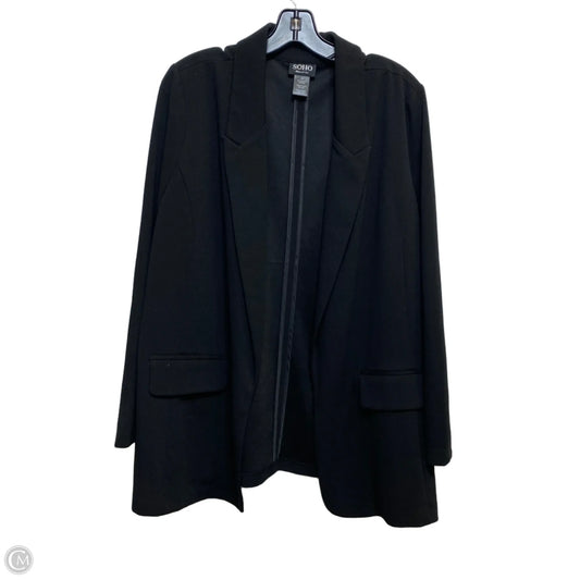 Blazer By Soho Apparel In Black, Size: 2x