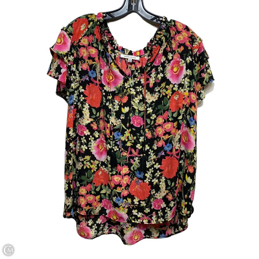 Top Short Sleeve By Rose And Olive In Floral Print, Size: 2x