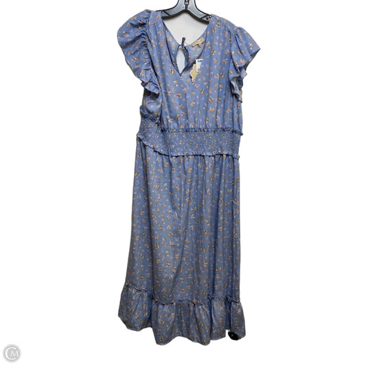 Dress Casual Maxi By Indulge In Blue & Pink, Size: 3x