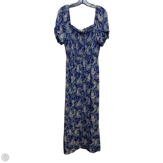 Dress Casual Maxi By Inspired Hearts In Blue & Cream, Size: 2x