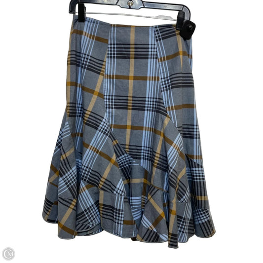 Skirt Midi By Top Shop In Blue & Brown, Size: M