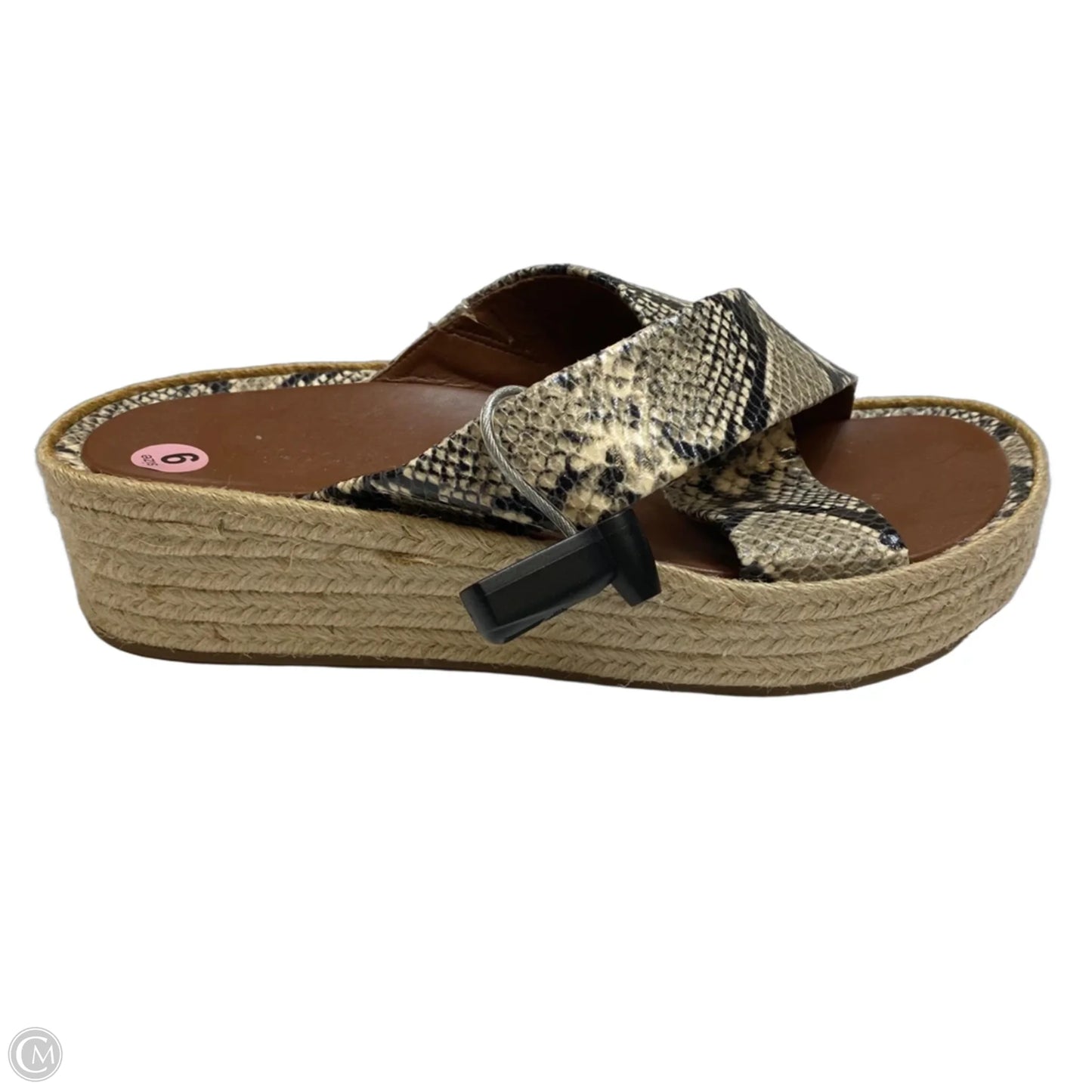 Sandals Flats By Aerosoles In Snakeskin Print, Size: 9