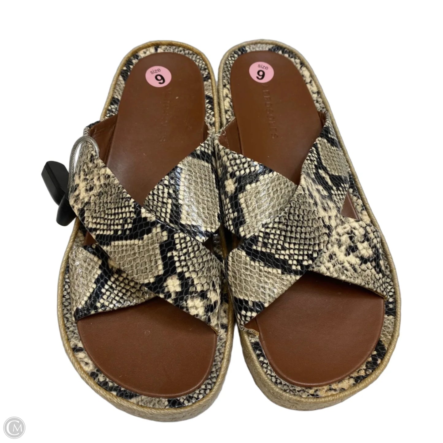 Sandals Flats By Aerosoles In Snakeskin Print, Size: 9