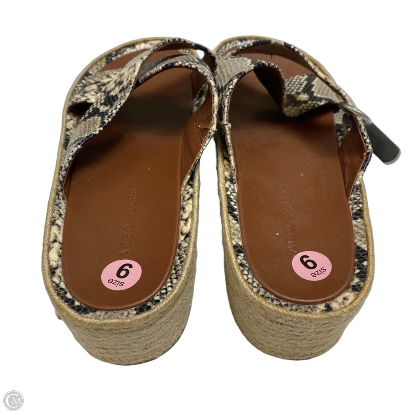 Sandals Flats By Aerosoles In Snakeskin Print, Size: 9