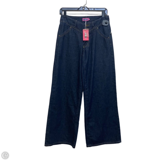 Jeans Wide Leg By Edikted In Blue Denim, Size: Xs
