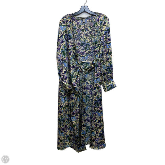 Dress Casual Maxi By H&m In Blue & Yellow, Size: L