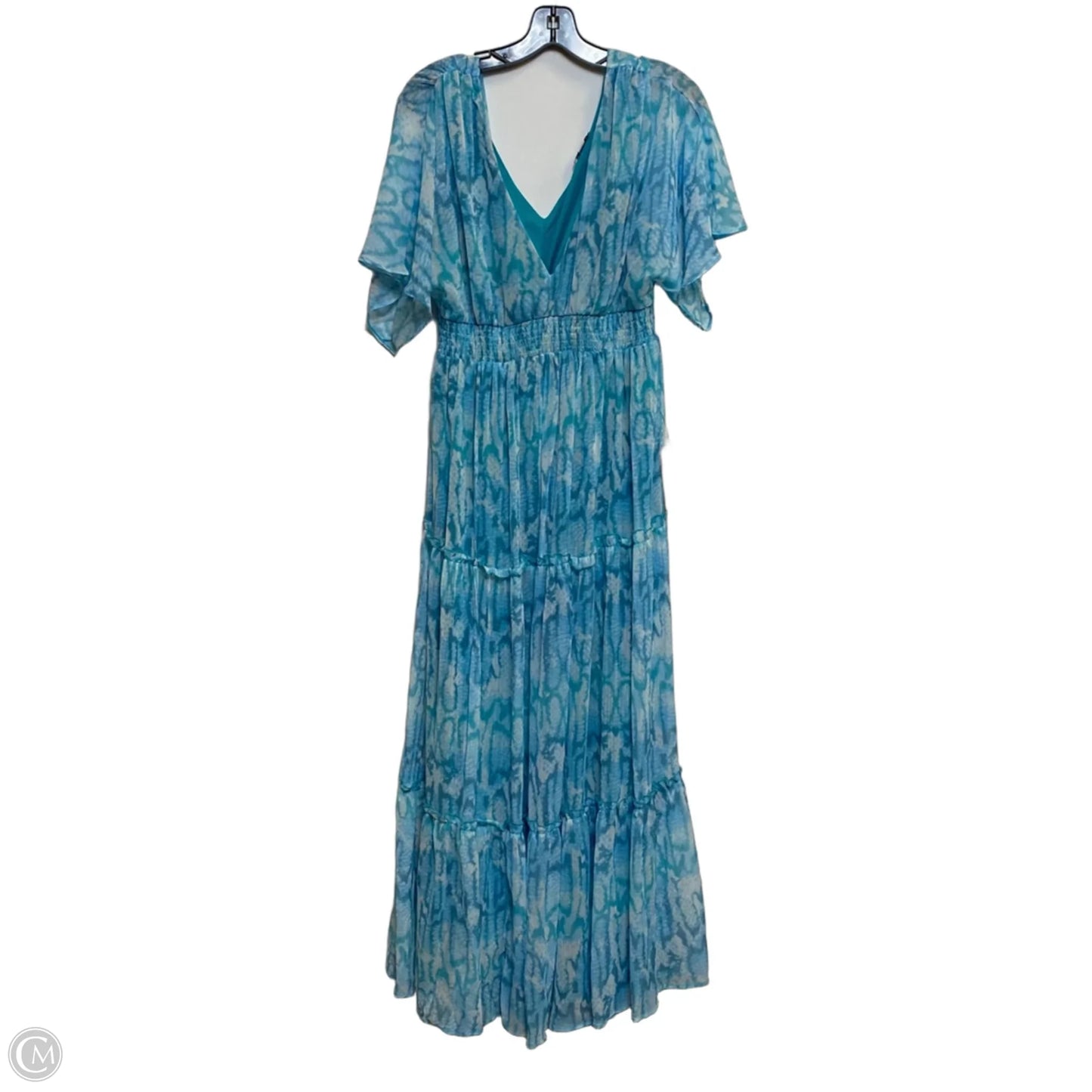 Dress Casual Maxi By Venus In Blue & White, Size: M