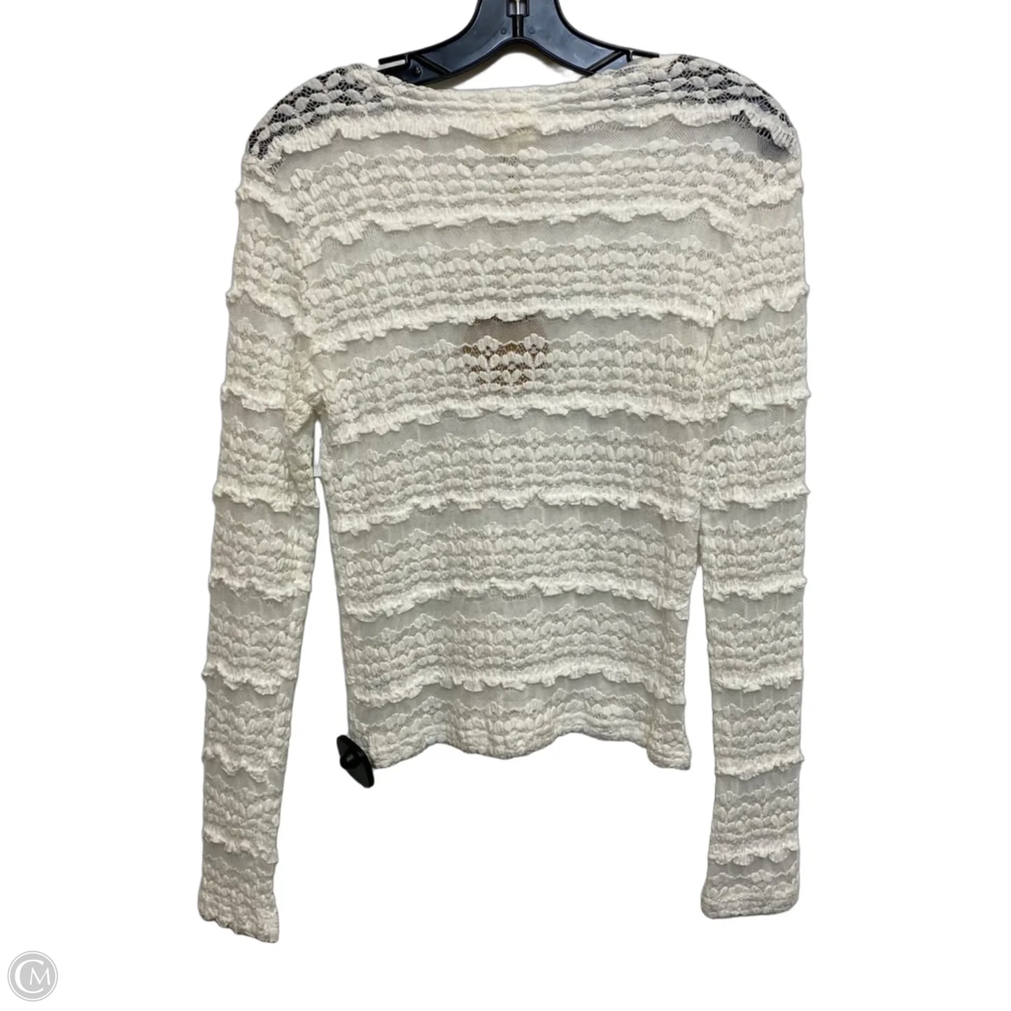 Top Long Sleeve By Bibi In White, Size: S
