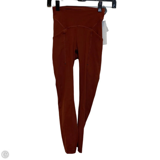 Athletic Leggings By Lululemon In Brown, Size: Xs
