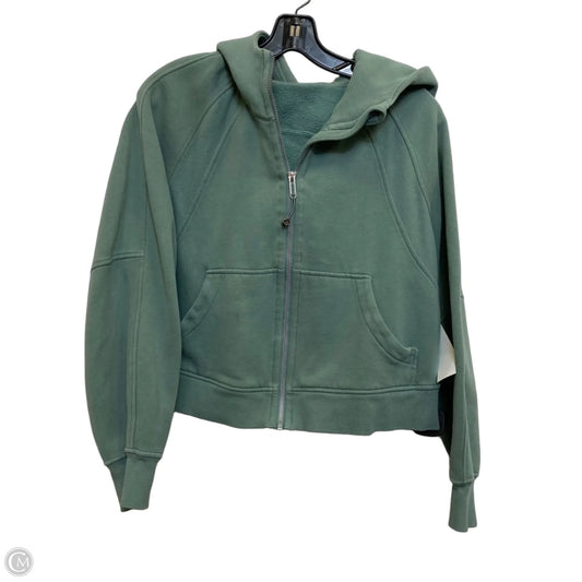 Athletic Sweatshirt Hoodie By Lululemon In Green, Size: M