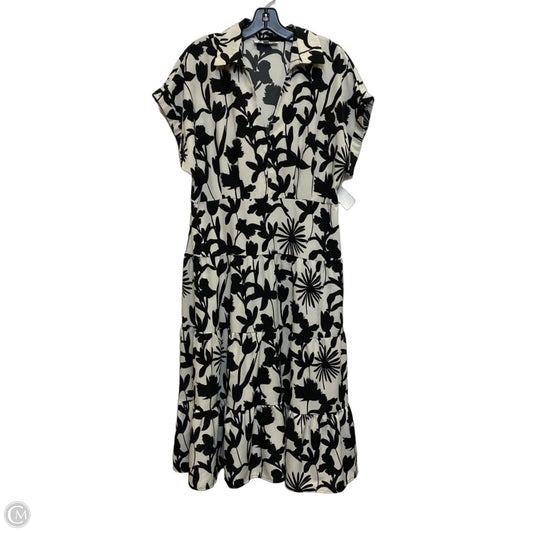 Dress Casual Midi By Wdny In Black & Cream, Size: Xl