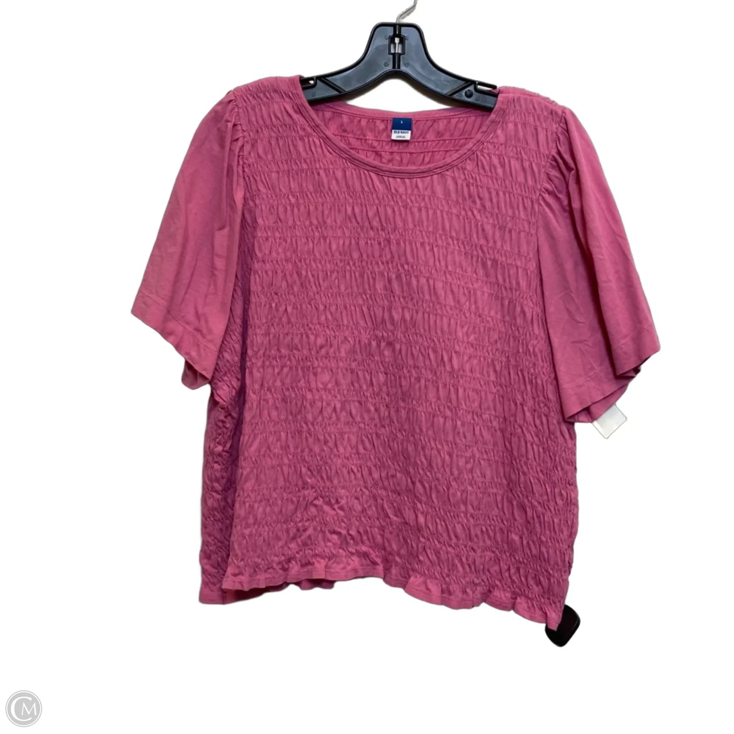 Top Short Sleeve By Old Navy In Pink, Size: L