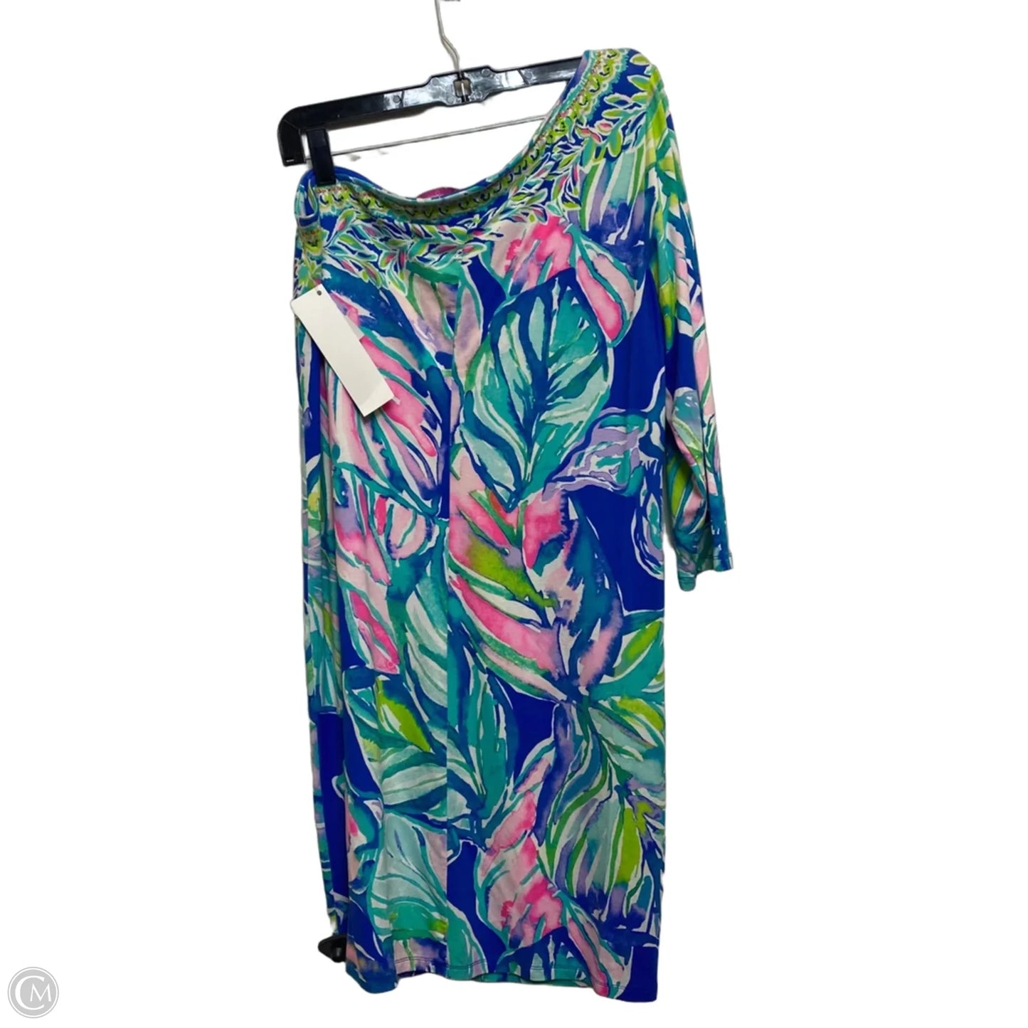 Dress Designer By Lilly Pulitzer In Blue & Green, Size: L