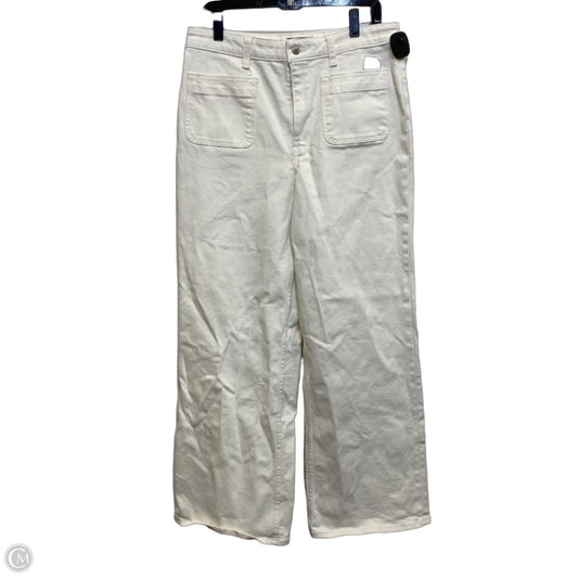 Jeans Wide Leg By Free Assembly In Cream Denim, Size: 12