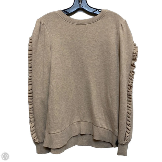 Sweatshirt Crewneck By Crown And Ivy In Tan, Size: L