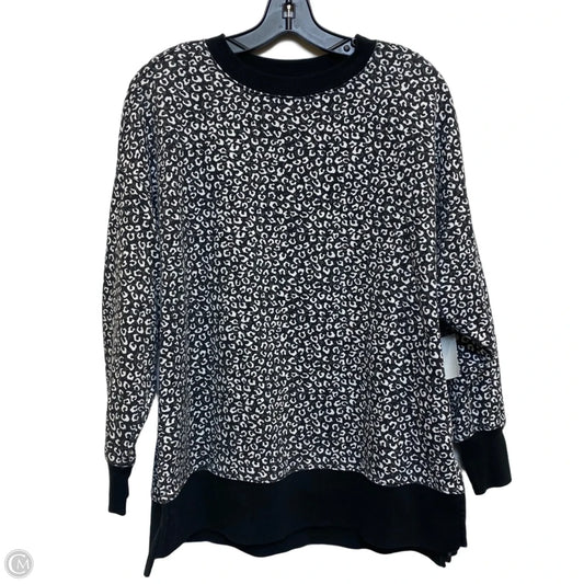 Sweatshirt Crewneck By Crown And Ivy In Black & White, Size: S