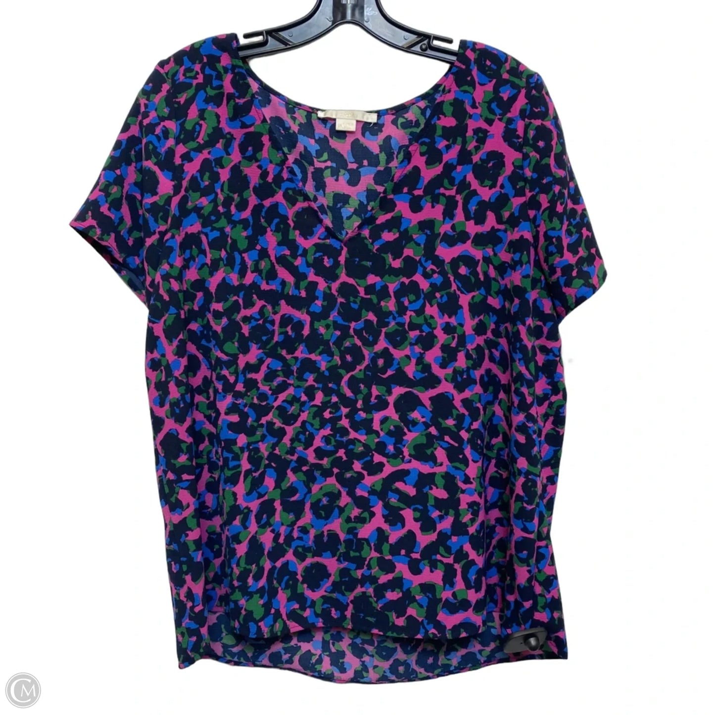 Top Short Sleeve By C & E In Black & Pink, Size: M