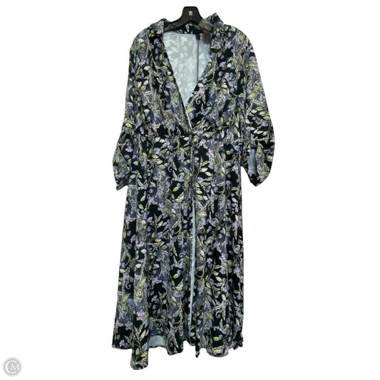 Dress Casual Midi By Torrid In Black & Green, Size: 2x