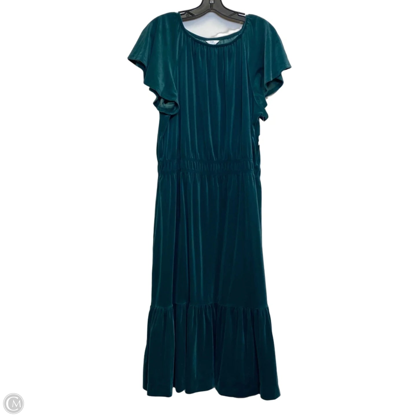 Dress Casual Midi By Time And Tru In Green, Size: Xxl