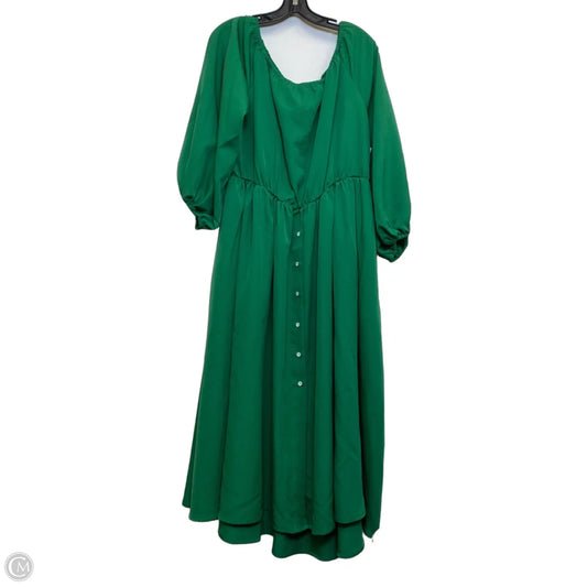 Dress Casual Maxi By Clothes Mentor In Green, Size: 2x
