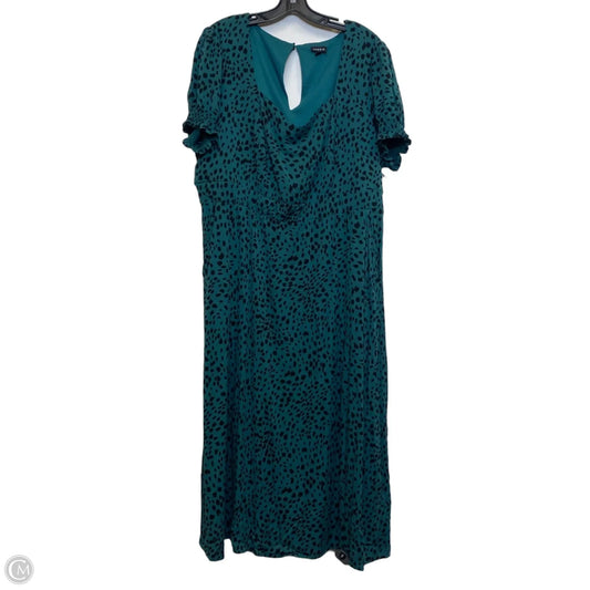 Dress Casual Midi By Torrid In Black & Green, Size: 2x