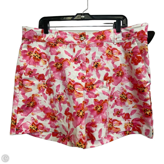 Shorts By Isaac Mizrahi In Pink & White, Size: 16