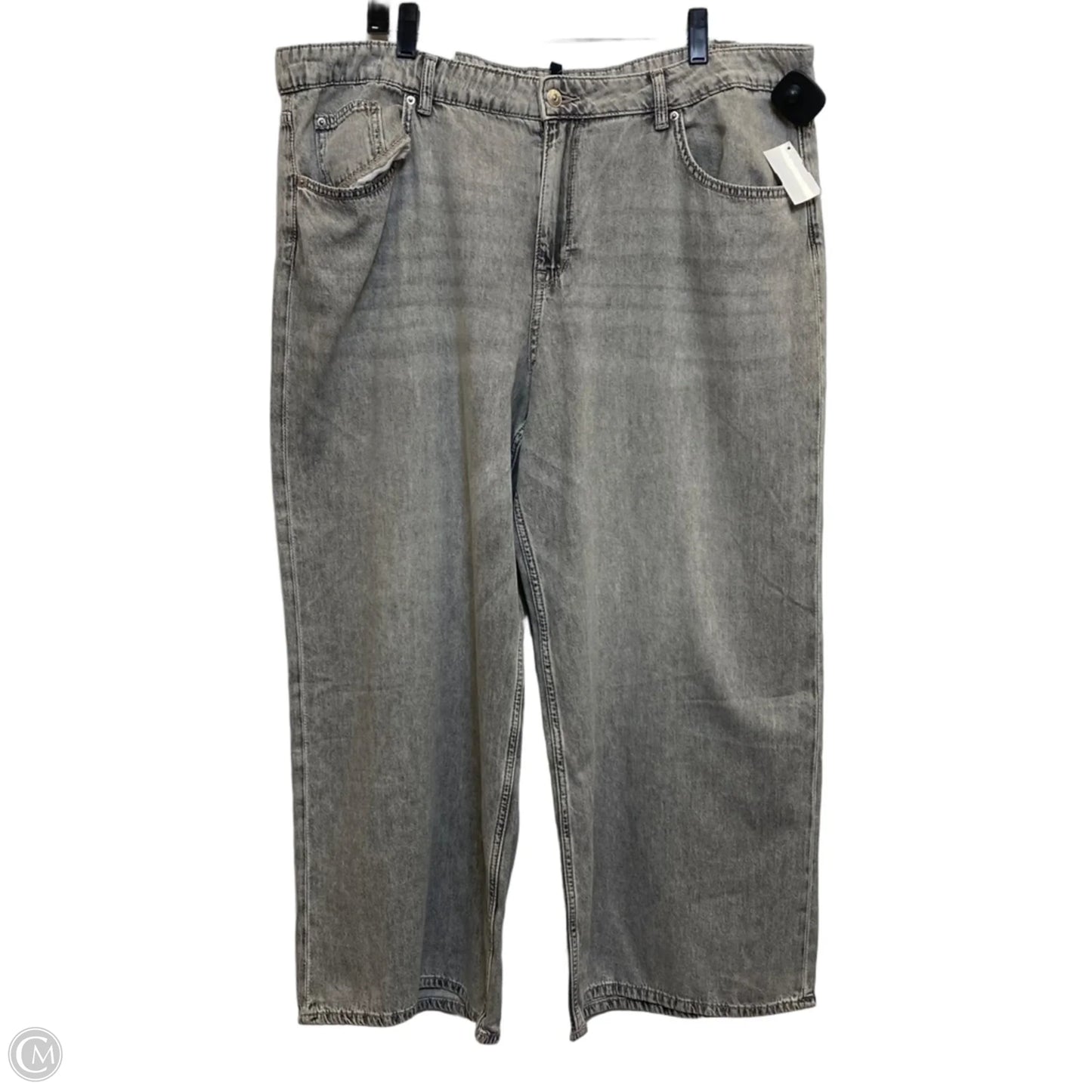 Jeans Wide Leg By Divided In Grey Denim, Size: 18