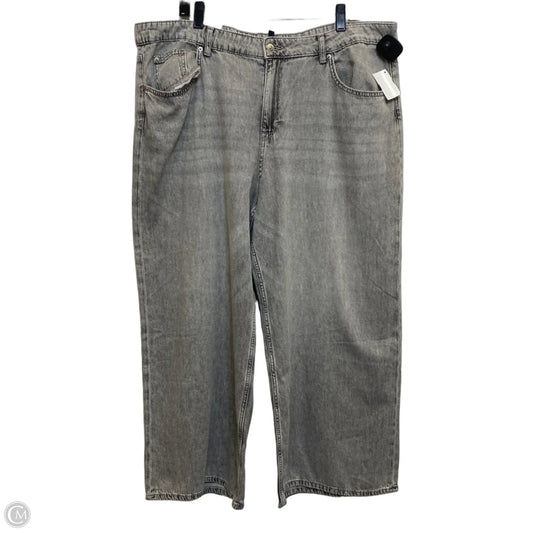 Jeans Wide Leg By Divided In Grey Denim, Size: 18