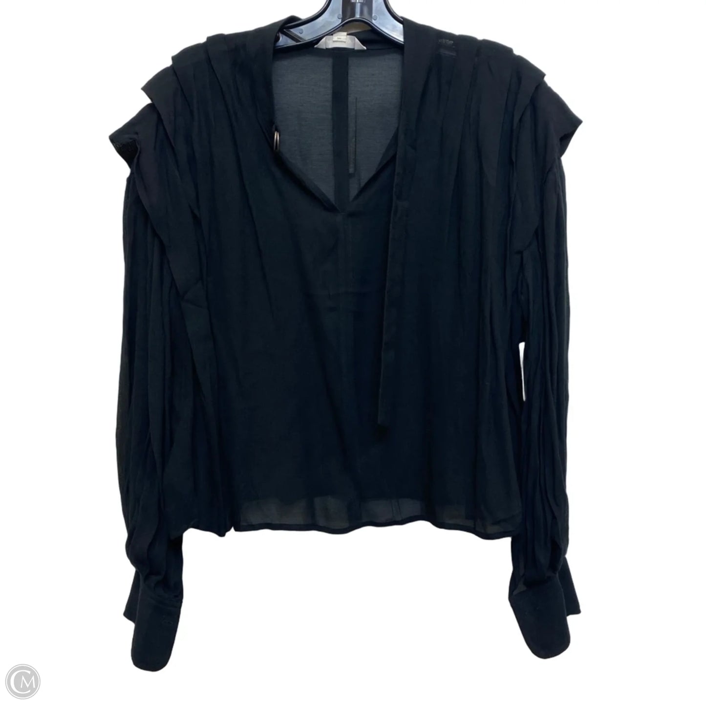 Top Long Sleeve By Banana Republic In Black, Size: S