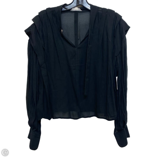 Top Long Sleeve By Banana Republic In Black, Size: S